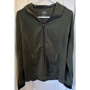 Tesla Womens XL Green Full Zip Full Zip Hoodie